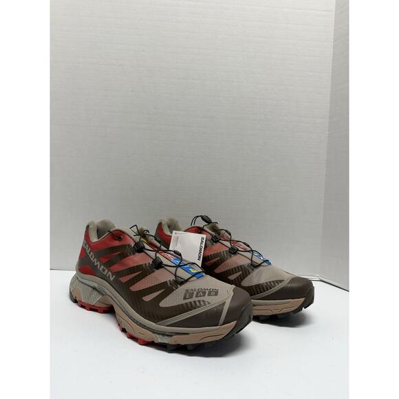 Salomon XT-4 OG Wren Vintage Khaki L47299500 Size 9 Red Brown Hiking Trail Shoe